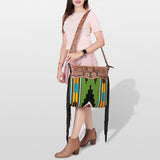 American Darling Signature Crossbody Hand Tooled Saddle Blanket Genuine Leather Women Bag Western Handbag Purse