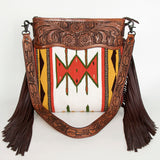 American Darling ADBGZ677 Signature Crossbody Hand Tooled Saddle Blanket Genuine Leather Women Bag Western Handbag Purse