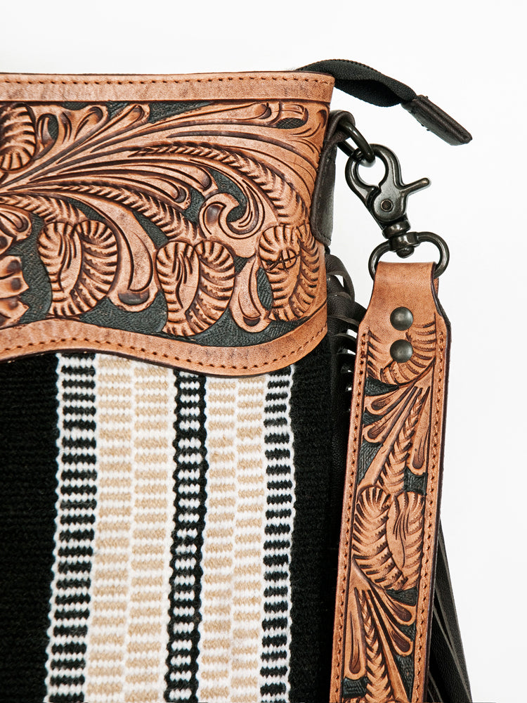 American Darling Signature Crossbody Hand Tooled Saddle Blanket Genuine Leather Western Women Bag Handbag Purse | for Cute
