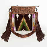 ADBGZ681 American Darling Hand Tooled Saddle Blanket Genuine Leather Women Bag Western Handbag Purse