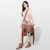 American Darling ADBGZ683 Signature Crossbody Hand Tooled Saddle Blanket Genuine Leather Women Bag Western Handbag Purse