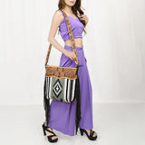 American Darling Signature Crossbody Hand Tooled Saddle Blanket Genuine Leather Women Bag Western Handbag Purse