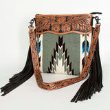 ADBGZ688 American Darling Hand Tooled Saddle Blanket Genuine Leather Women Bag Western Handbag Purse