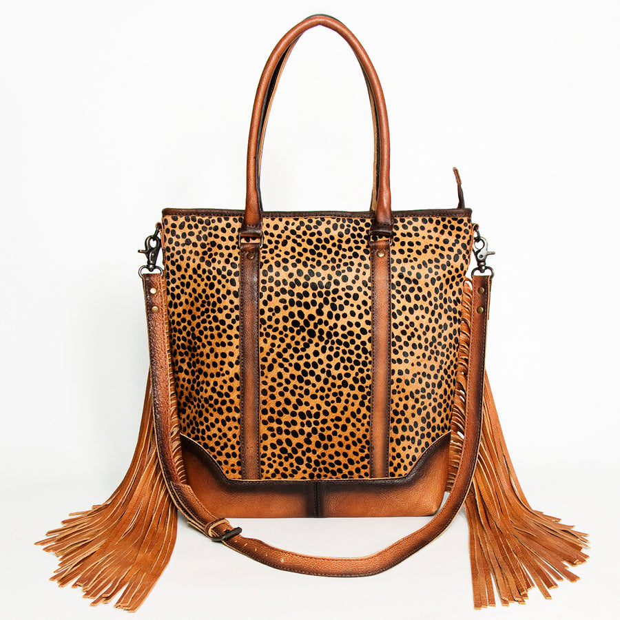 American Darling Women's Tote Bag Western Hair-On Genuine Leather Handbag and Ladies Purse