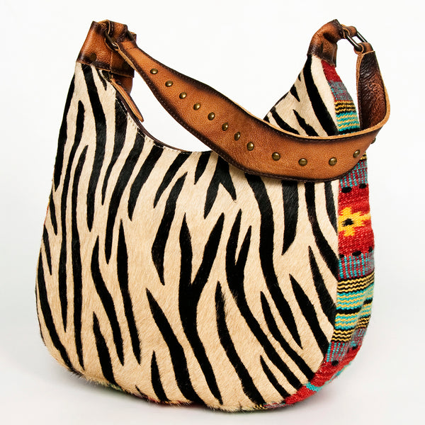 American Darling Hobo Hair-On Saddle Blanket Genuine Leather women bag by Hilason – Cowboy and equestrian accessories
