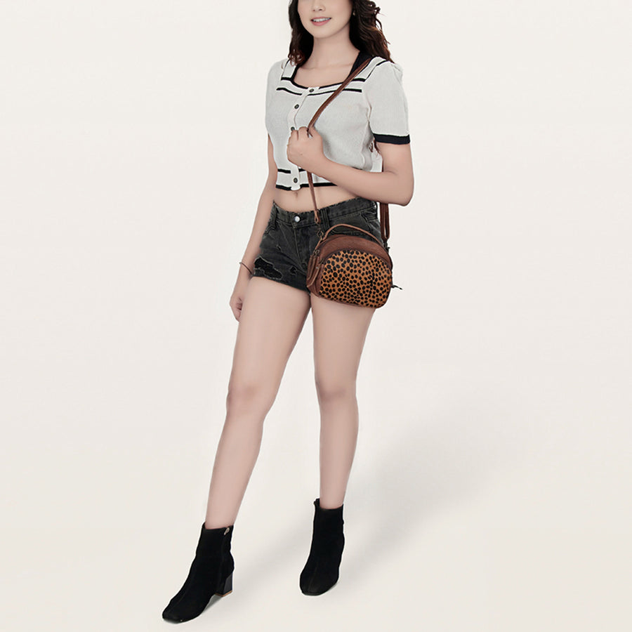 American Darling Cross body Bag, Handcrafted Woven Genuine Leather, Vegetable Tanned Western Purse with YKK Zipper