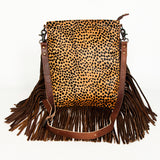 American Darling Messenger Hand Tooled Hair On Genuine Leather W.