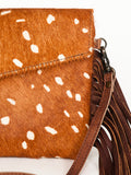 American Darling ADBGS178BF Envelope Hair-On Genuine Leather Women Bag Western Handbag Purse