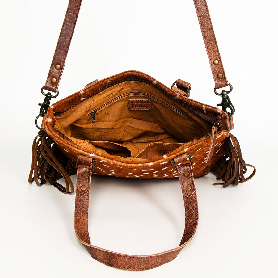 American Darling Tote Hair-On Genuine Leather Western Women Bag Handbag Purse | Travel Bags College Casual