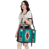 American Darling ADBG1033A Tote Saddle Blanket Genuine Leather women bag western handbag purse