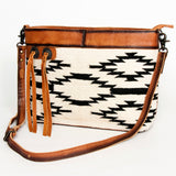 American Darling Saddle Blanket Crossbody – Handwoven W. Leather Bag – by Hilason – Cowboy and equestrian accessories