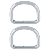 Hilason 3/4" 3.5 mm Welded Wire Dee Ring Nickel Plated Set of 2 - Uhorse