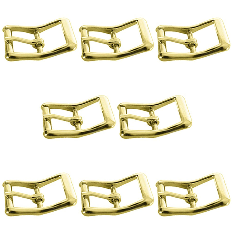 3/4" Hilason Die Cast Center Bar Roller Buckle Brass Plated Set Of 8 - Uhorse