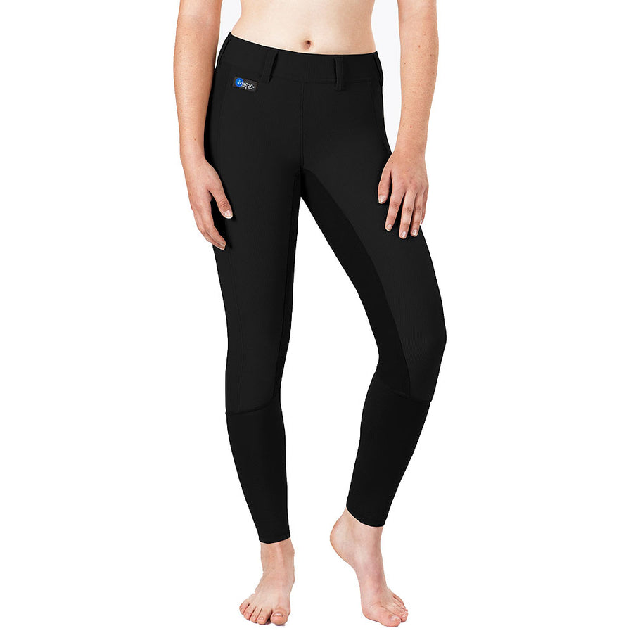 Large Irideon Cadence Stretch Cord Breeches Long Full Seat Black - Uhorse
