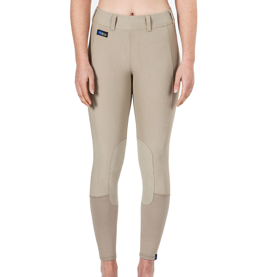 Large Irideon Cadence Stretch Knee Patch Horse Riding Regular Breech Tan - Uhorse