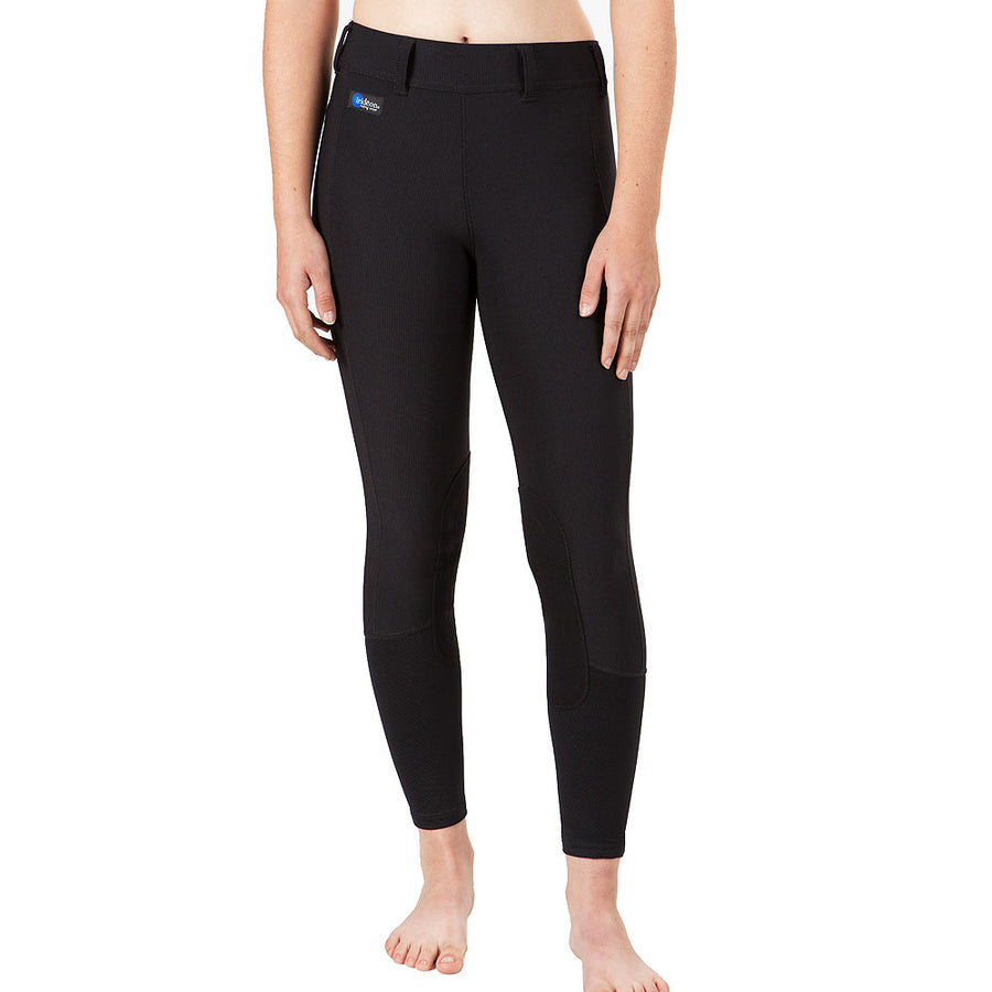 Medium Irideon Cadence Stretch Knee Patch Horse Riding Regular Breeches Black - Uhorse