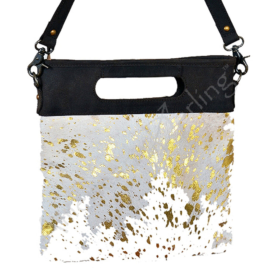 ADBGS122ACGO American Darling Hair On Genuine Leather Women Bag W. by Hilason – Cowboy and equestrian accessories