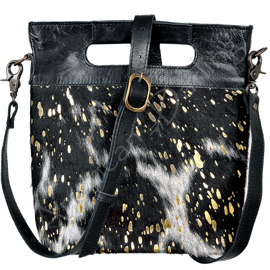 ADBGS177ACGO American Darling Clutch Hair On Genuine Leather Women Bag by Hilason – Cowboy and equestrian accessories