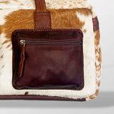 American Darling Tote Bag, Western Genuine Leather Hair-On Cowhide Handcrafted Purse with YKK Zipper, 16in Wide