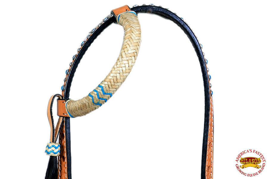 HILASON Western Horse Genuine Leather Headstall Tan Rawhide | Bridle