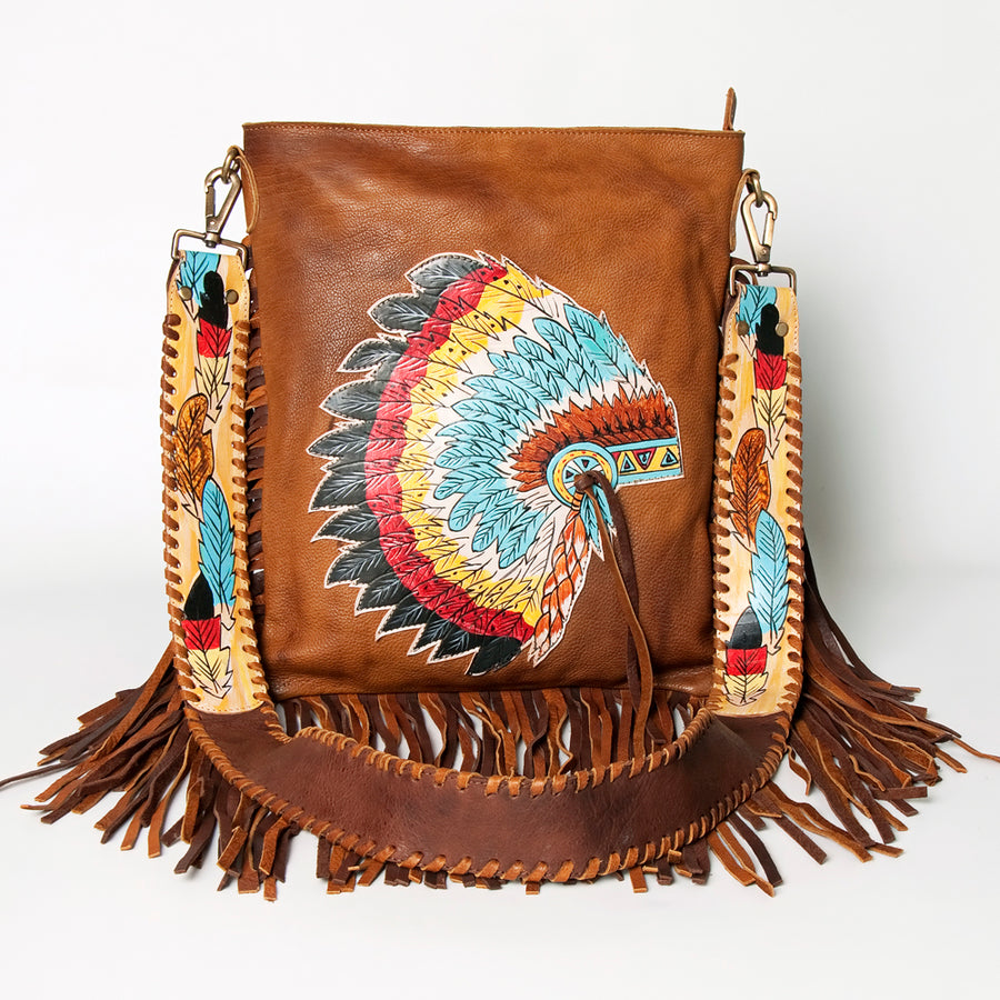 American Darling Large Crossbody Hand Tooled Genuine Leather Western Women Bag Handbag Purse | Cute