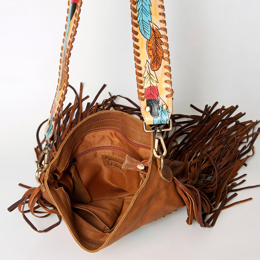 American Darling Large Crossbody Hand Tooled Genuine Leather Western Women Bag Handbag Purse | Cute
