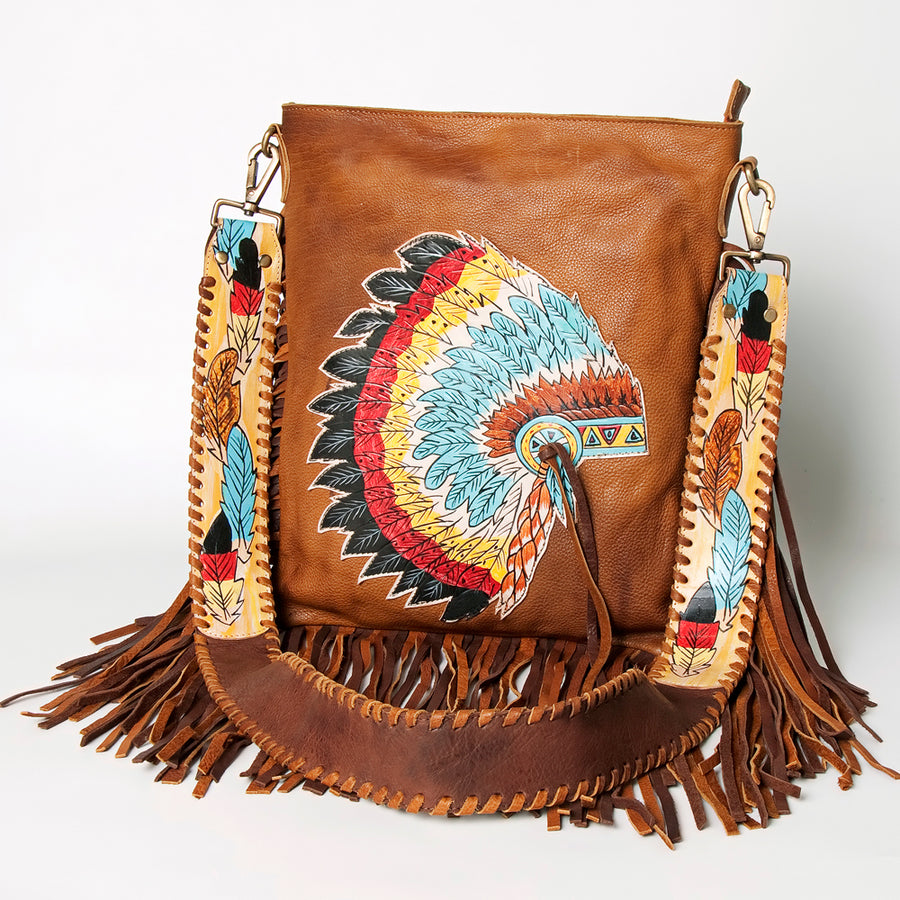 ADBGM236A American Darling Hand Tooled Genuine Leather Women Bag W. by Hilason – Cowboy and equestrian accessories