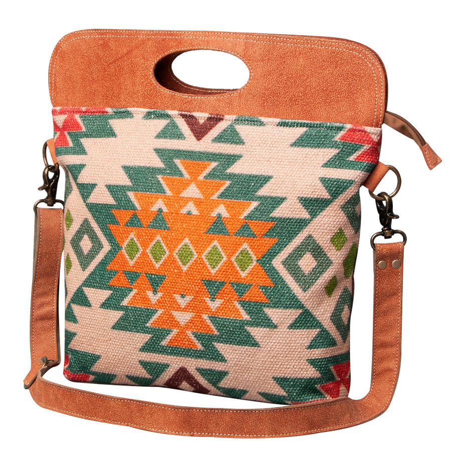 OHLAY KB464 Clutch Upcycled Wool Upcycled Canvas Genuine Leather women by Hilason – Cowboy and equestrian accessories