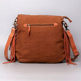 OHLAY KB465 Cross Body Upcycled Canvas Hair-On Genuine Leather women bag western handbag purse