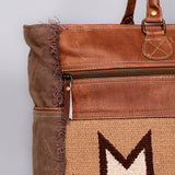 OHLAY KB473 TOTE Upcycled Wool Canvas Genuine Leather women bag western handbag purse