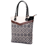 OHLAY KB475 TOTE Upcycled Wool Canvas Embossed Hair-on Genuine Leather women bag western handbag purse