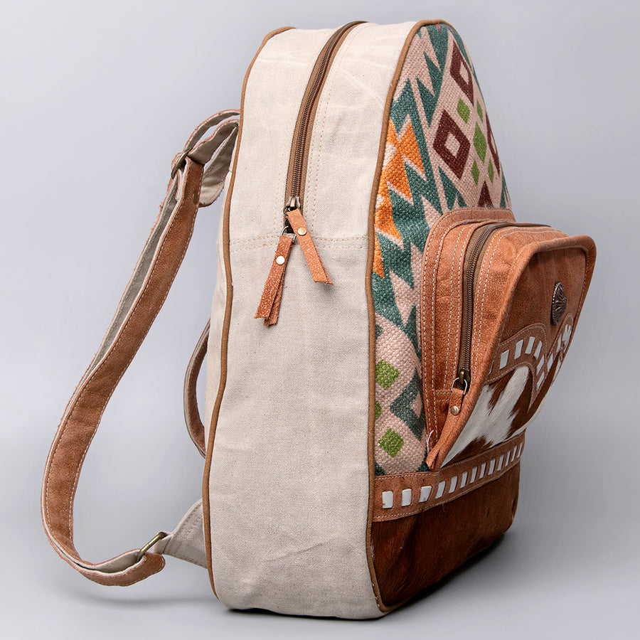 OHLAY Cross Body Upcycled Wool Canvas Hair-On Genuine Leather Women Bag Western Handbag Purse Womens Handbags Belt for Summer