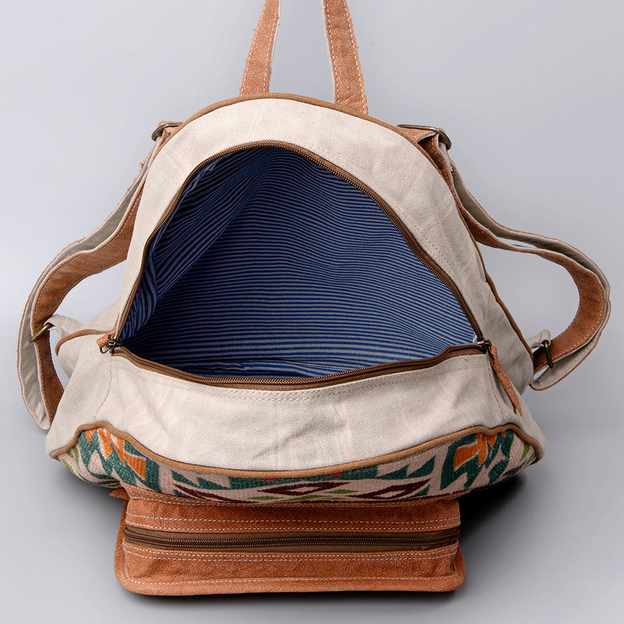 OHLAY Cross Body Upcycled Wool Canvas Hair-On Genuine Leather Women Bag Western Handbag Purse Womens Handbags Belt for Summer