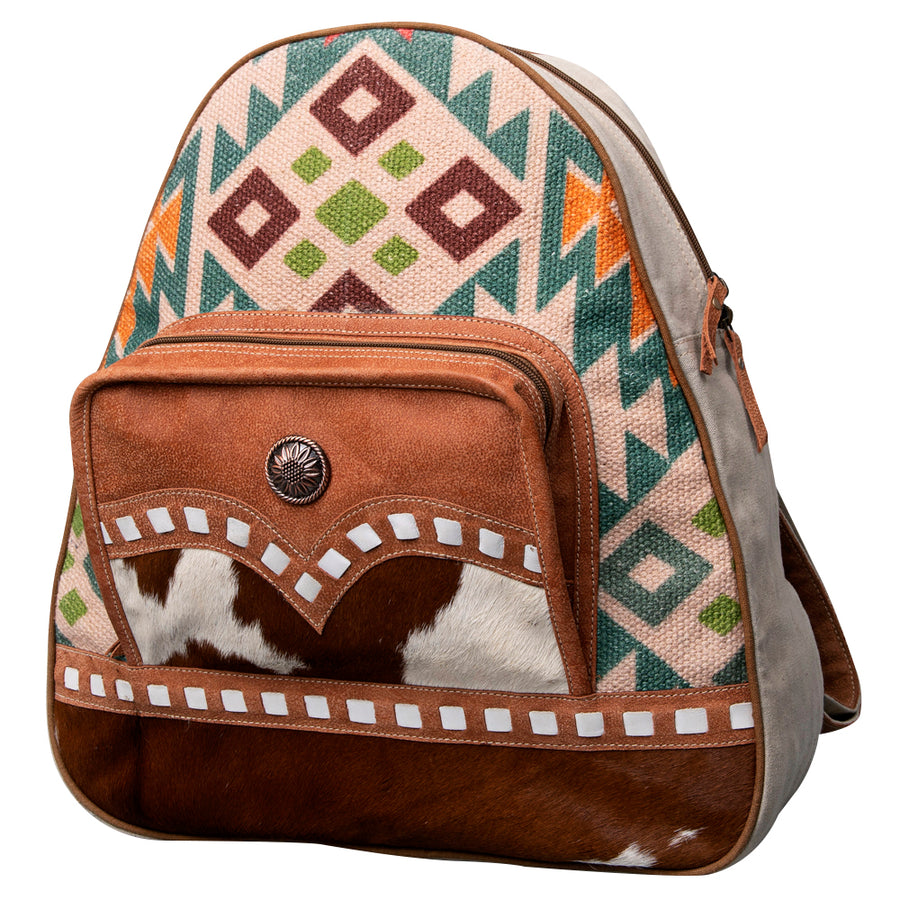 OHLAY KB476 Backpack Upcycled Wool Upcycled Canvas Hair-On Genuine by Hilason – Cowboy and equestrian accessories