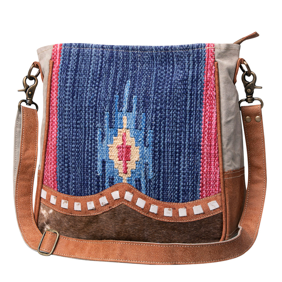 OHLAY KB480 Cross Body Upcycled Wool Upcycled Canvas Hair-On Genuine by Hilason – Cowboy and equestrian accessories