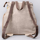 OHLAY KB488 Backpack Upcycled Canvas Hair-On Genuine Leather women bag western handbag purse