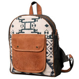 OHLAY KB500 Backpack Upcycled Canvas Genuine Leather women bag western handbag purse