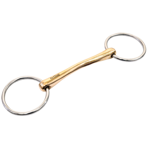 Brass snaffle bit with stainless steel rings - Uhorse