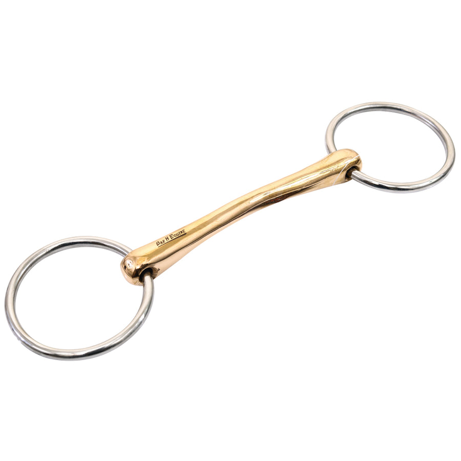 Brass snaffle bit with stainless steel rings - Uhorse