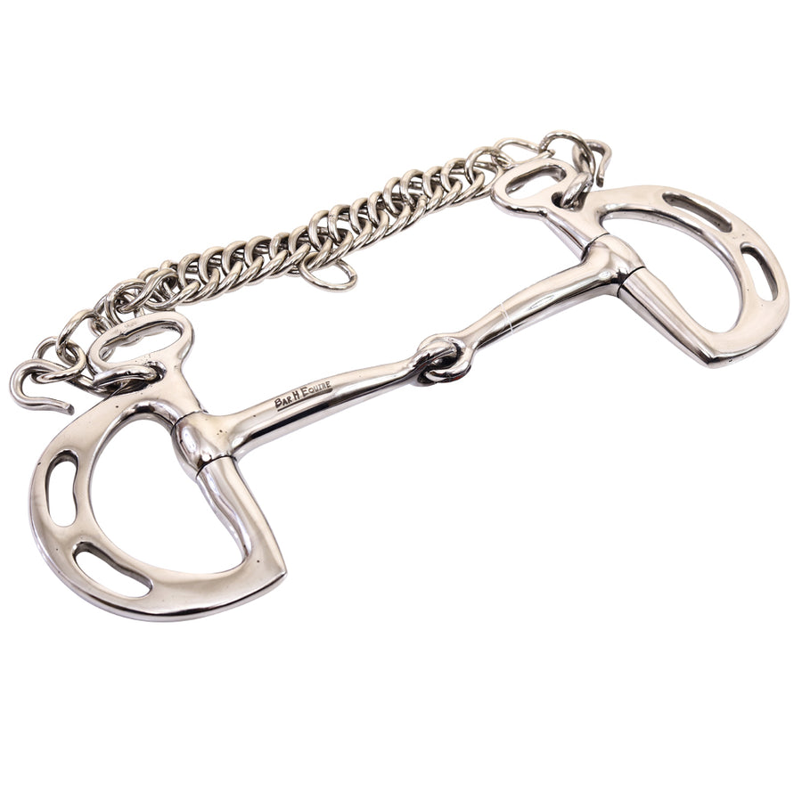 Metal horse bit with chain curb strap - Uhorse