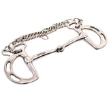 Bar H Equine Stainless Steel Broken Mouth Dring Kimberwick Snaffle Bit W/chain | Bits for Horses | Horse Bit | Horse Bits | Snaffle Bits for Horses | Horse Bits and Bridles