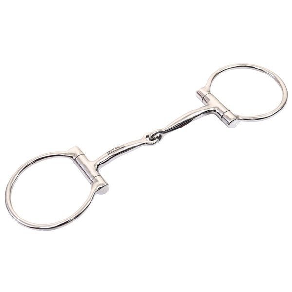 Bar H Equine Smooth Mouth Broken D Ring Bit Stainless Steel by Hilason – Cowboy and equestrian accessories