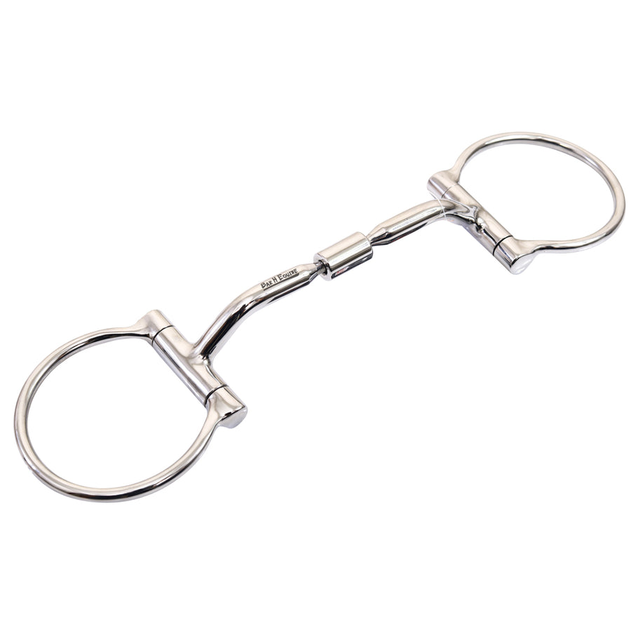 Metal horse snaffle bit with curved mouthpiece - Uhorse