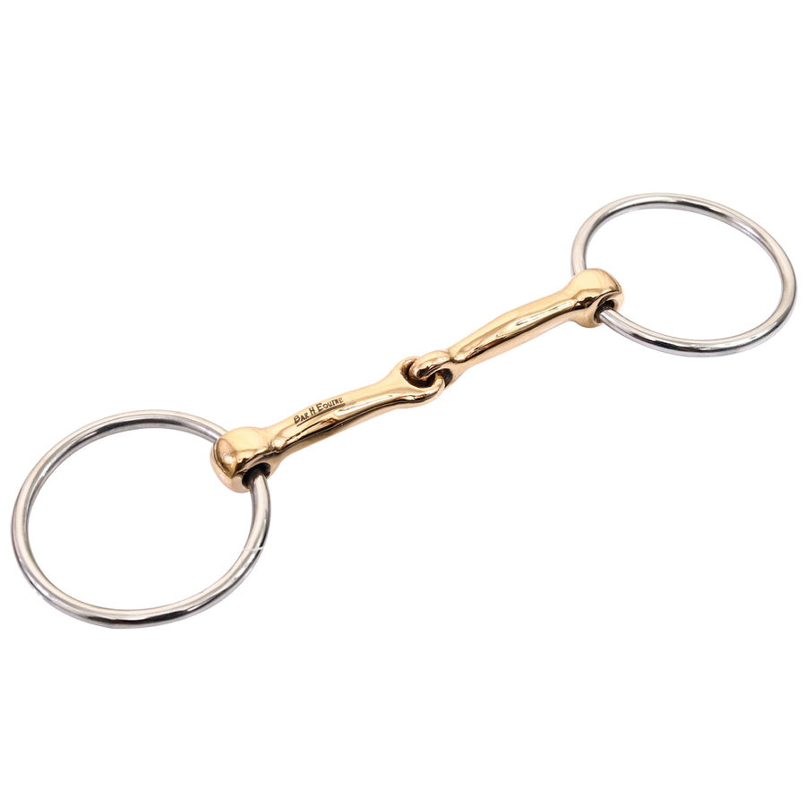 Brass snaffle bit with stainless steel rings - Uhorse