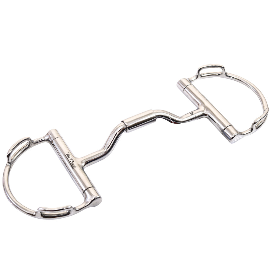 Metal horse bit with curved bars and ring cheeks - Uhorse