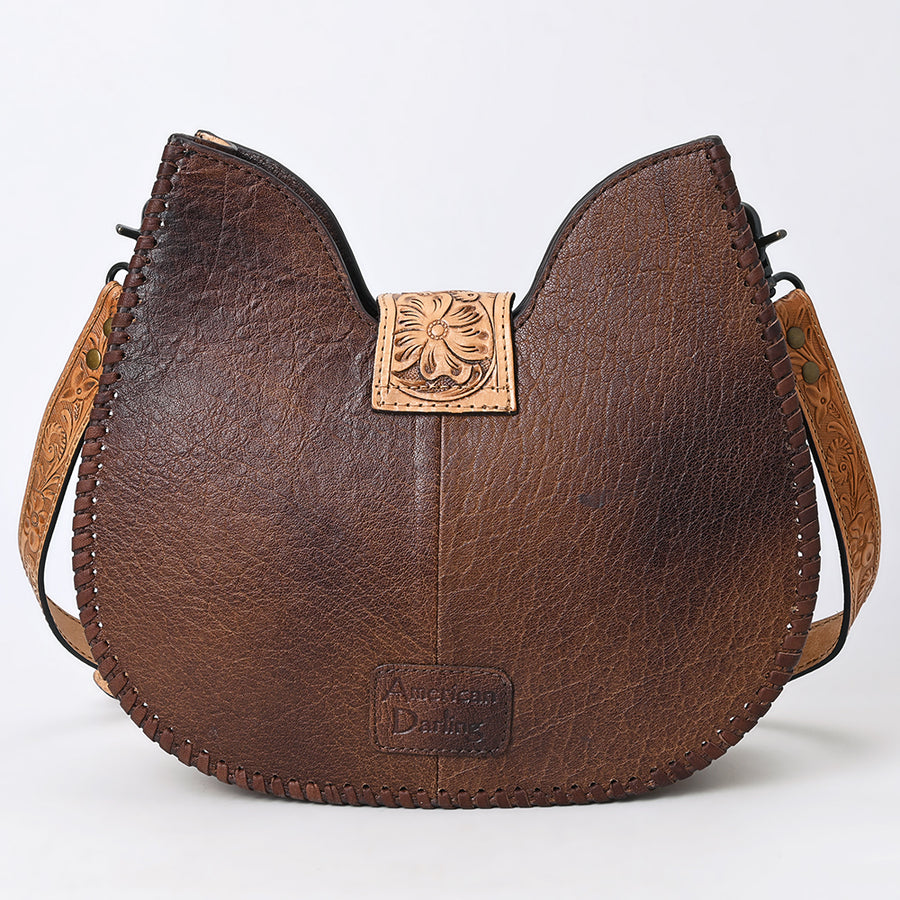 American Darling Turquoise Crocodile Embossed Leather Hobo Bag – Hand Tooled, Genuine Leather, Adjustable Strap, Western Handmade Purse