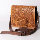 American Darling ADBG1041 Small Crossbody Hand Tooled Genuine Leather Women Bag Western Handbag Purse