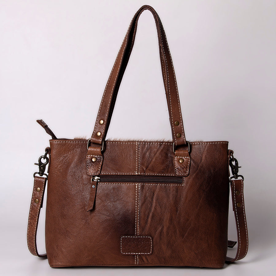 American Darling Leather Tote Bag – Hair-on Cowhide with Western Style Handbag, Premium Leather