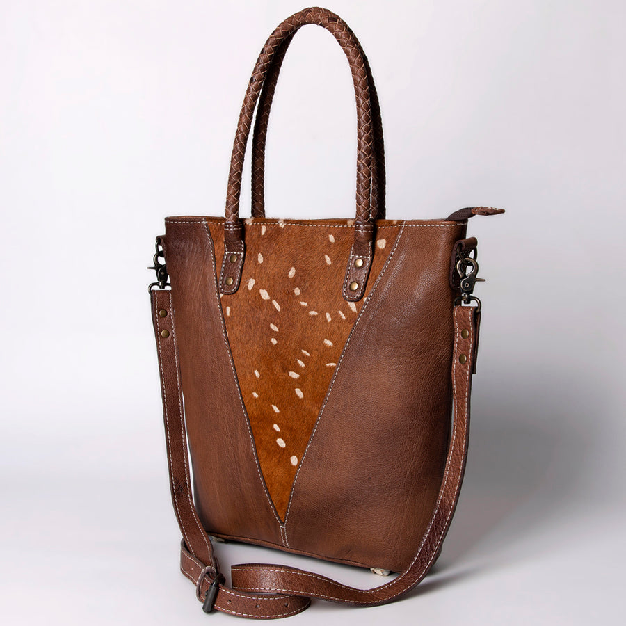American Darling Hair-on Cowhide Leather Tote Bag | Western Leather Handbag - Uhorse