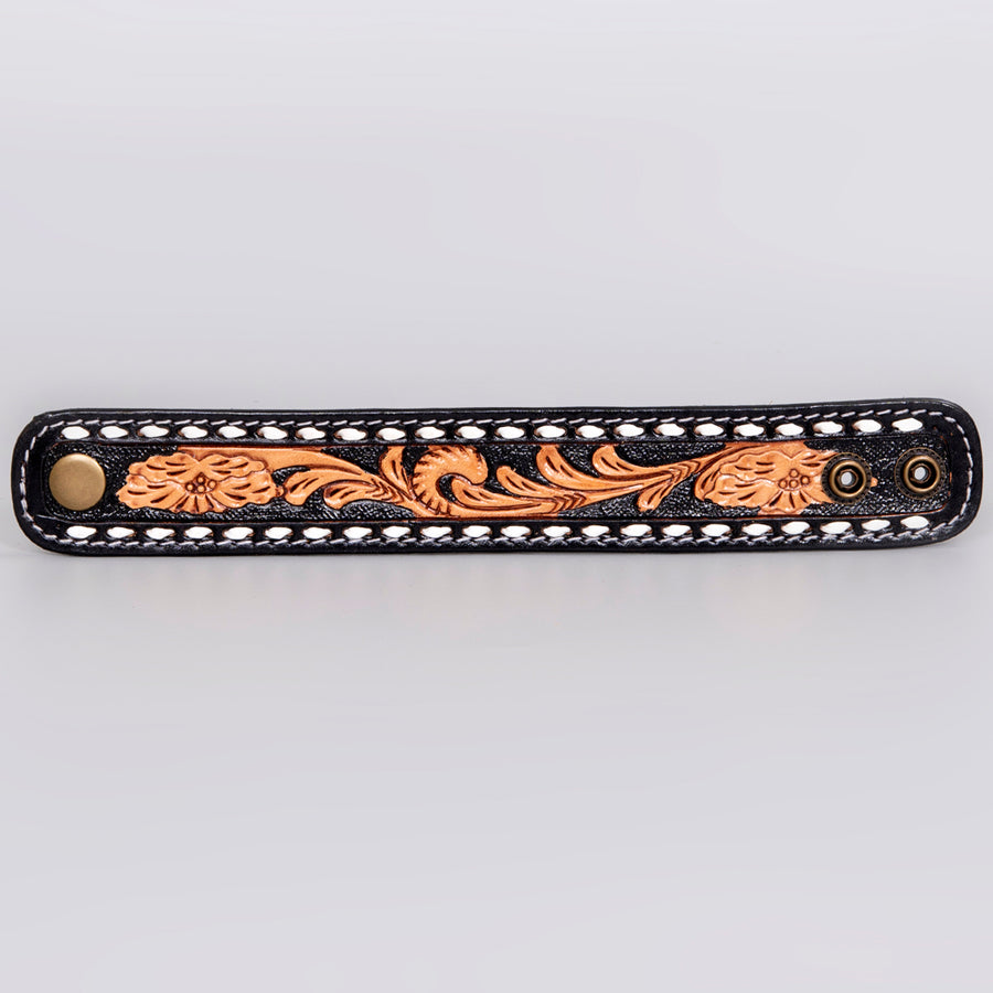 American Darling Bracelet Hand Tooled Carved Genuine Leather Women | Handmade Western Rustic